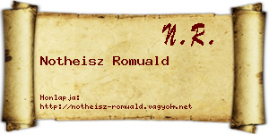 Notheisz Romuald névjegykártya